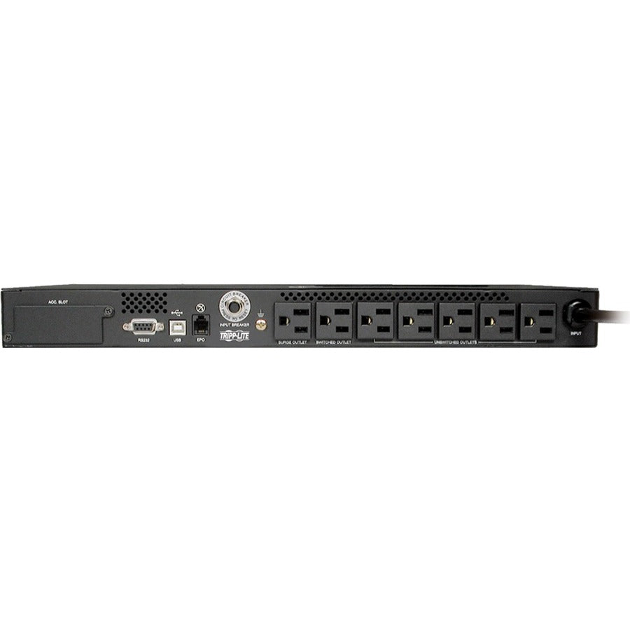 Eaton Tripp Lite Series TAA-Compliant SmartPro 120V 500VA 300W Line-Interactive UPS, 1U Rack/Vertical, Network Card Options, USB, DB9 Serial — SMART500RT1UTAA