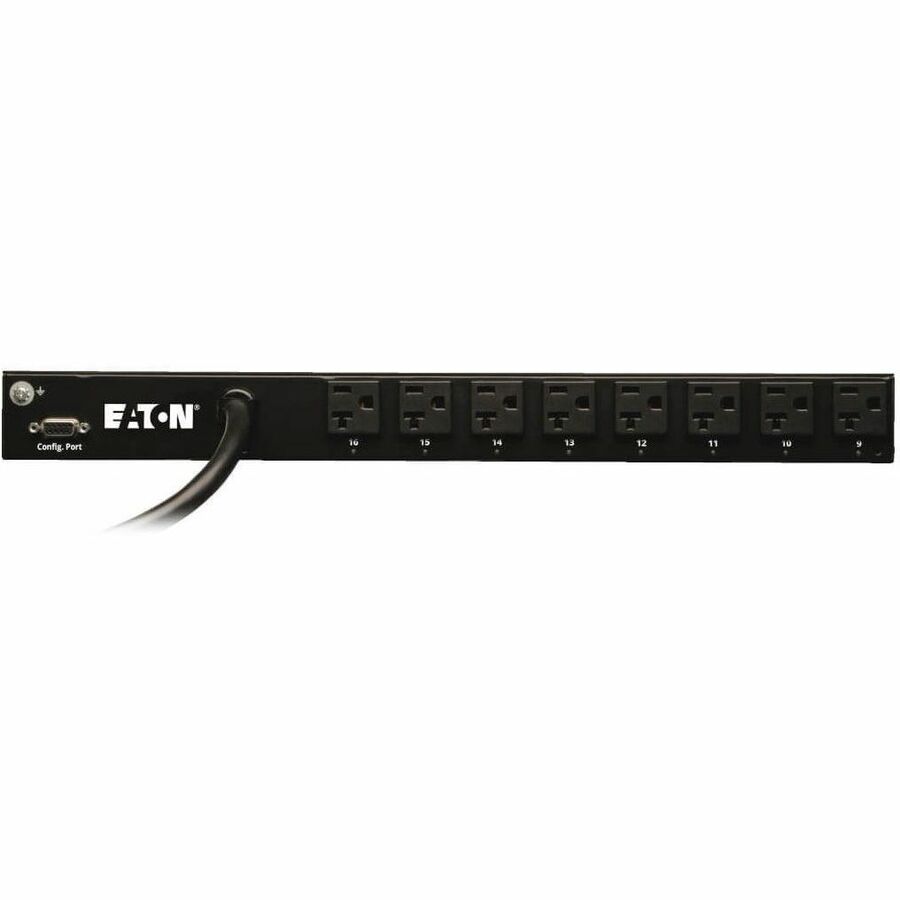 Eaton 1.9kW Single-Phase Switched PDU - LX Interface, 120V Outlets (16 5-15/20R), L5-20P/5-20P Input, 12 ft. (3.66 m) Cord, 1U Rack-Mount, TAA — PDUMH20NET