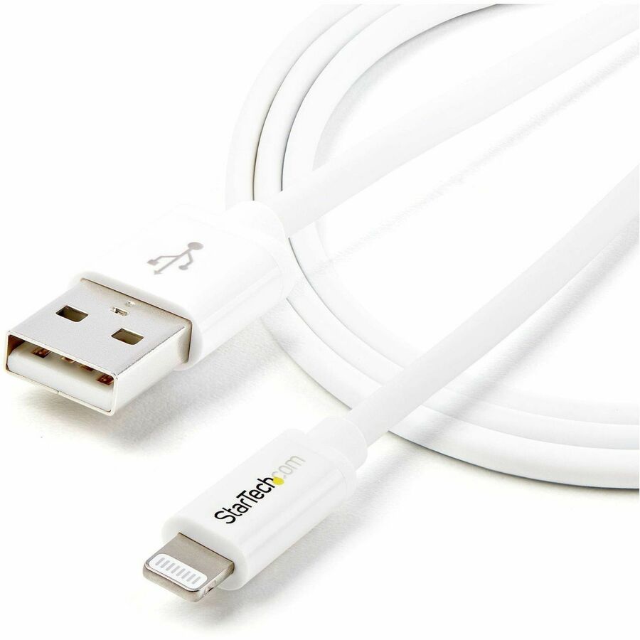 StarTech.com 1m (3ft) White Apple�® 8-pin Lightning Connector to USB Cable for iPhone / iPod / iPad — USBLT1MW