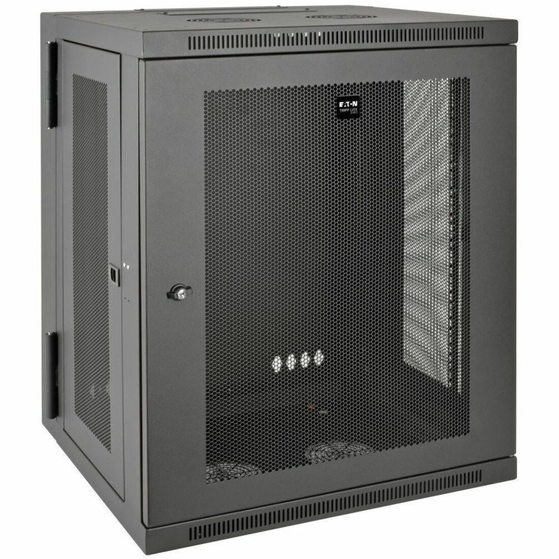 Eaton Tripp Lite Series SmartRack 15U Low-Profile Switch-Depth Wall-Mount Half-Height Rack Enclosure, Hinged Back — SRW15US