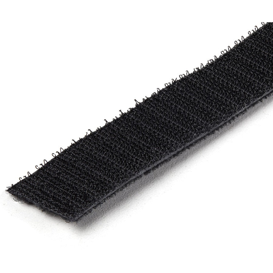 StarTech.com Hook-and-Loop Cable Management Tie - 25 ft. Roll - Black - Cut-to-Size Cable Wrap / Straps — HKLP25
