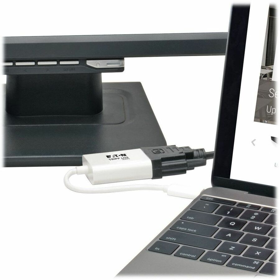 Eaton Tripp Lite Series USB-C to DVI Adapter with Alternate Mode - DP 1.2, White — U444-06N-DVI-AM
