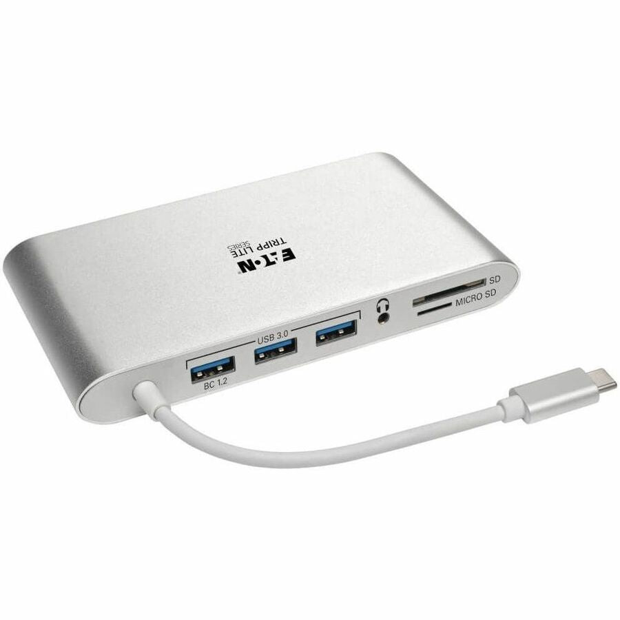 Eaton Tripp Lite Series USB-C Dock, Dual Display - 4K HDMI/mDP, VGA, USB 3.x (5Gbps), USB-A/C Hub, GbE, Memory Card, 100W PD Charging — U442-DOCK1