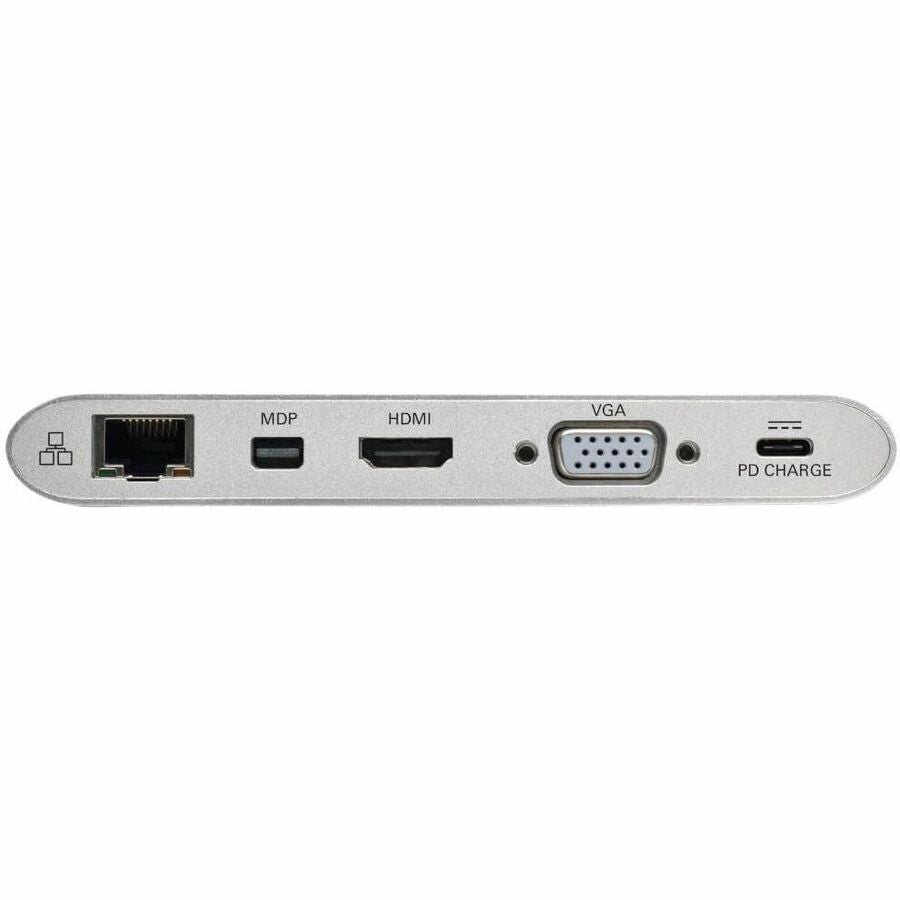 Eaton Tripp Lite Series USB-C Dock, Dual Display - 4K HDMI/mDP, VGA, USB 3.x (5Gbps), USB-A/C Hub, GbE, Memory Card, 100W PD Charging — U442-DOCK1