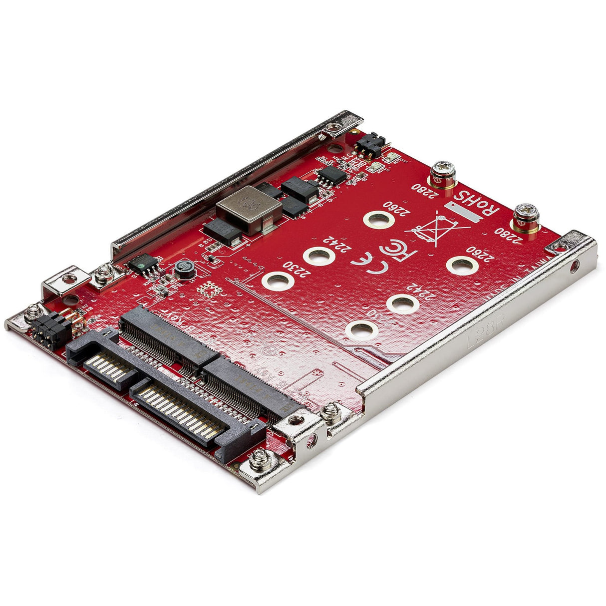 StarTech.com Dual-Slot M.2 to SATA Adapter - M.2 SATA Adapter for 2.5" Drive Bay - M.2 Adapter - M.2 SSD Adapter - M.2 NGFF SSD Adapter - RAID — S322M225R