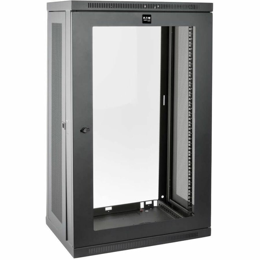 Eaton Tripp Lite Series SmartRack 21U Low-Profile Switch-Depth Wall-Mount Half-Height Rack Enclosure, Clear Acrylic Window — SRW21UG