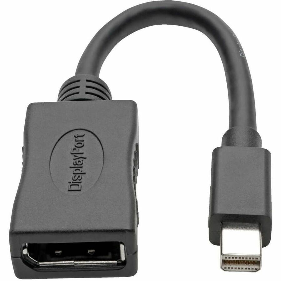 Eaton Tripp Lite Series Keyspan Mini DisplayPort to DisplayPort Adapter, 4K 60 Hz, Black (M/F), 6-in. (15.24 cm) — P139-06N-DP4K6B