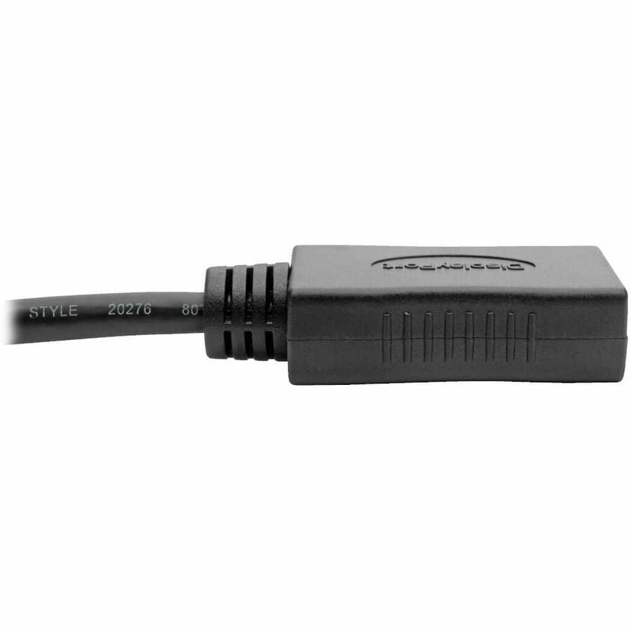 Eaton Tripp Lite Series Keyspan Mini DisplayPort to DisplayPort Adapter, 4K 60 Hz, Black (M/F), 6-in. (15.24 cm) — P139-06N-DP4K6B