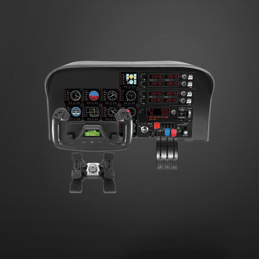Saitek Flight Yoke System Professional Simulation Yoke and Throttle Quadrant — 945-000023