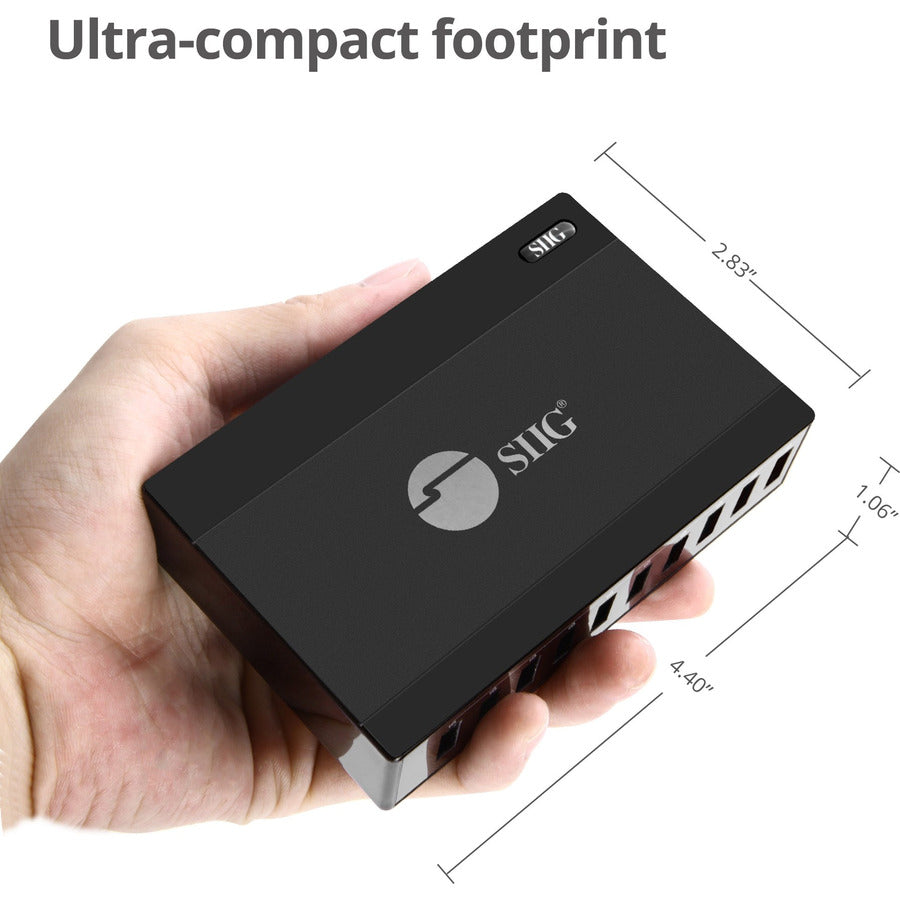 SIIG 60W 10-Port USB Charger — AC-PW1G11-S1