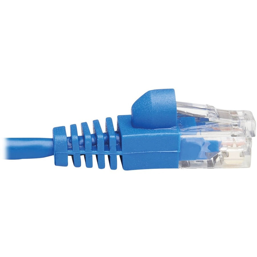 Eaton Tripp Lite Series Cat6a 10G Snagless Molded Slim UTP Ethernet Cable (RJ45 M/M), Blue, 15 ft. (4.57 m) — N261-S15-BL