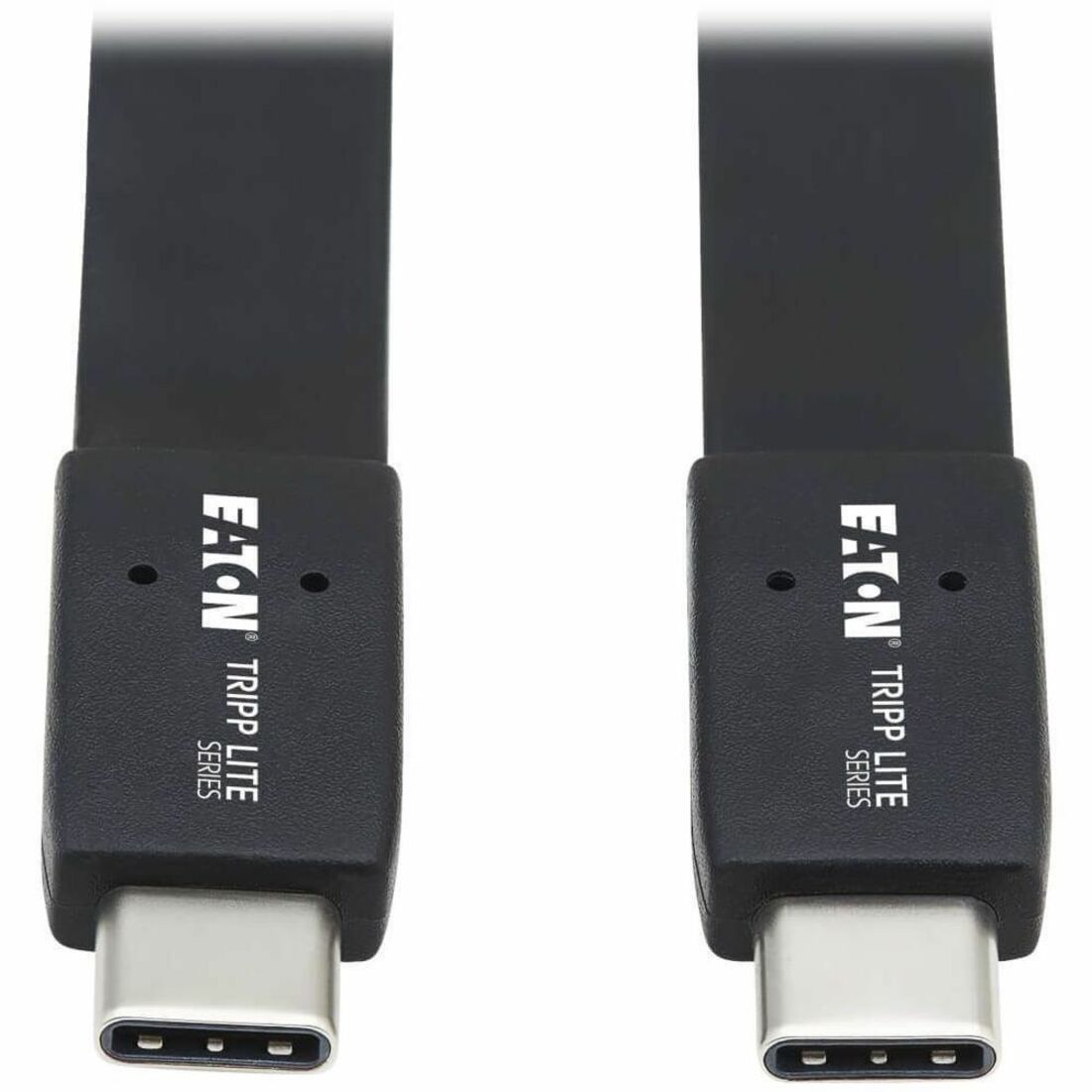 Eaton Tripp Lite Series USB-C Flat Cable (M/M) - USB 3.2 Gen 2 (10 Gbps), 5A (100W) Rating, Thunderbolt 3 Compatible, 16 in. (40.6 cm) — U420-16N-G25AFL