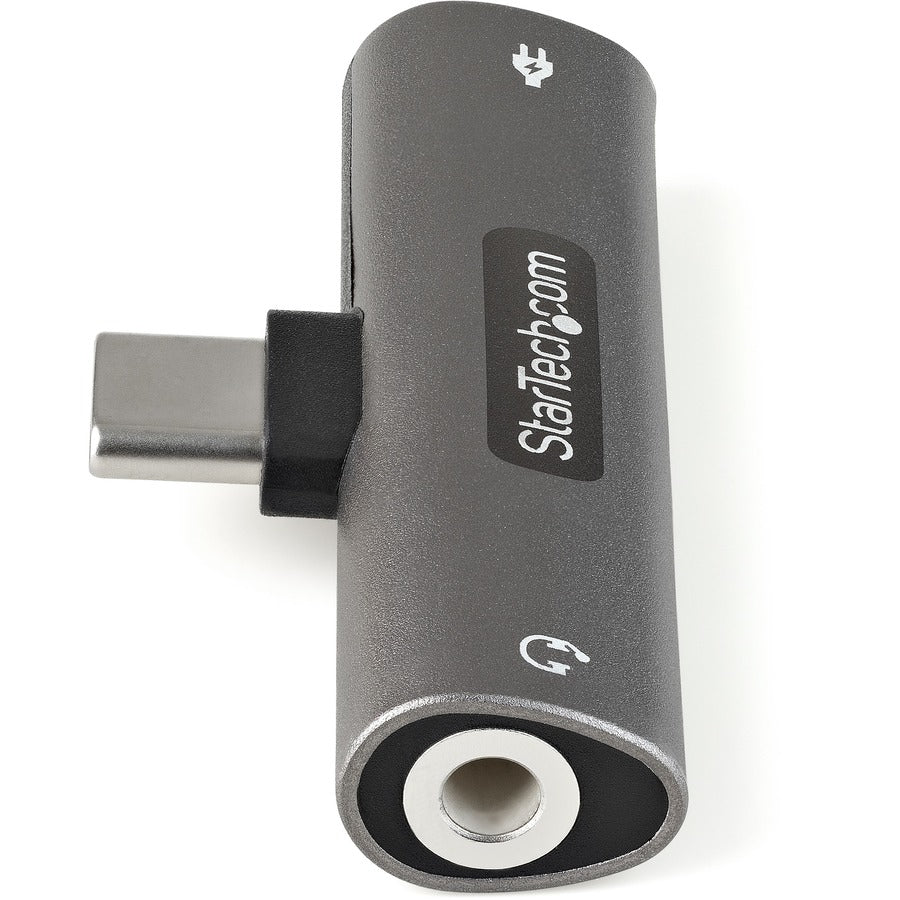 StarTech.com USB C Audio & Charge Adapter, USB-C Audio Adapter with 3.5mm Headset Jack and USB Type-C PD Charging, For USB-C Phone/Tablet — CDP235APDM