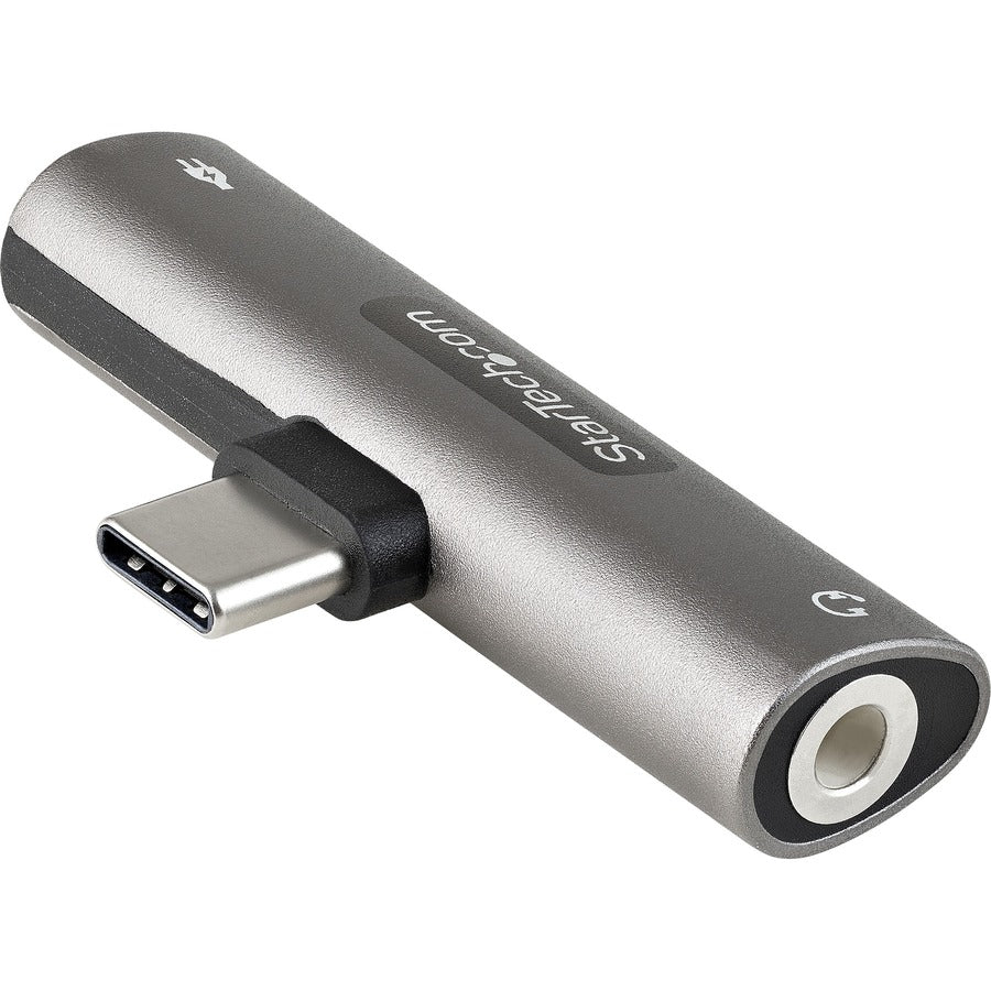 StarTech.com USB C Audio & Charge Adapter, USB-C Audio Adapter with 3.5mm Headset Jack and USB Type-C PD Charging, For USB-C Phone/Tablet — CDP235APDM