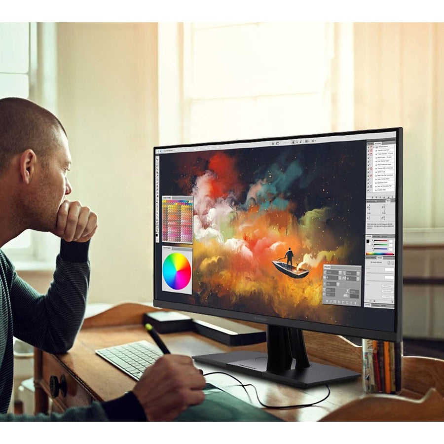 ViewSonic VP2756-4K 27 Inch 4K UHD IPS Ergonomic Monitor with Ultra-Thin Bezels, Color Accuracy, Pantone Validated, 60W USB C — VP2756-4K