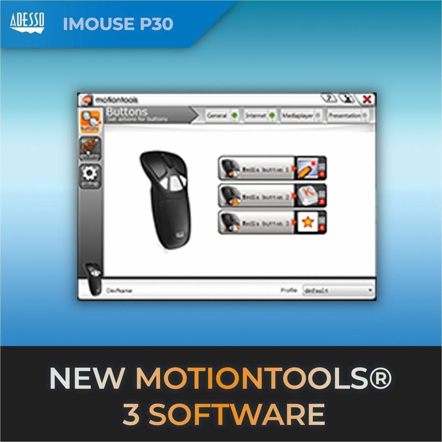 Adesso Wireless presenter mouse (Air Mouse Go Plus) — iMouseP30