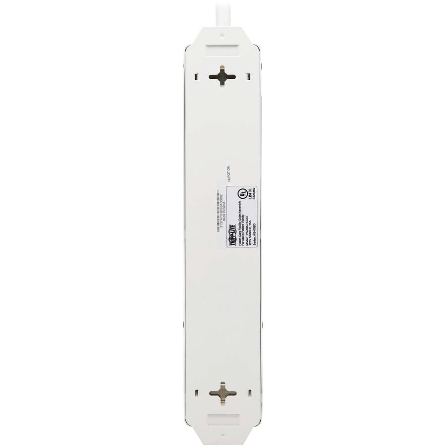 Eaton Tripp Lite Series Safe-IT UL 2930 Medical-Grade Power Strip for Patient Care Vicinity, 6 Hospital-Grade Outlets, Safety Covers, Antimicrobial, 6 ft. Cord, Dual Ground — PS-606-HGDG