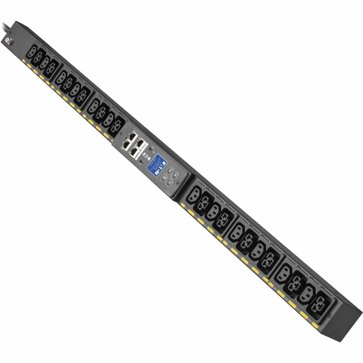 Eaton Single-Phase Metered Input Rack PDU G4, 100-240V, 24 Outlets, 16A, 3.8kW, C20/L6-20 Input, 10 ft. Cord, 0U Vertical — EVMIL620A
