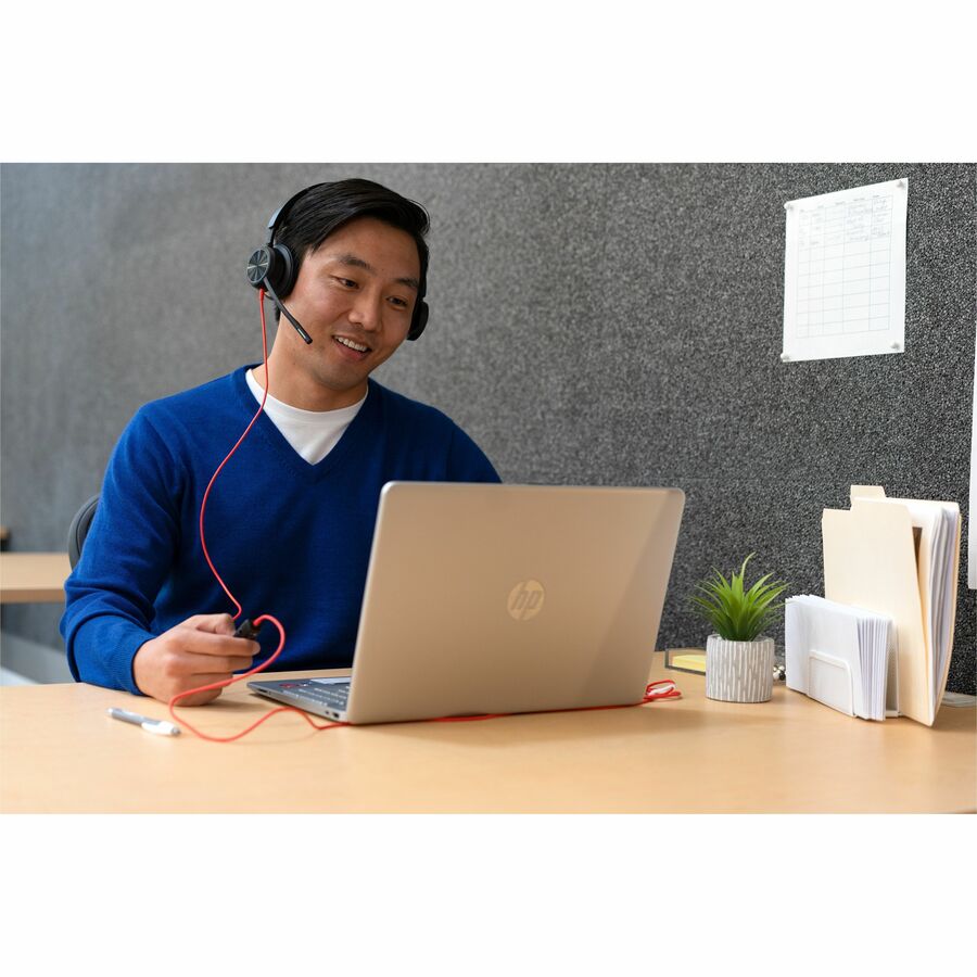 Poly Blackwire 8225 Stereo Microsoft Teams Certified USB-C Headset + USB-C/A Adapter — 8X225AA