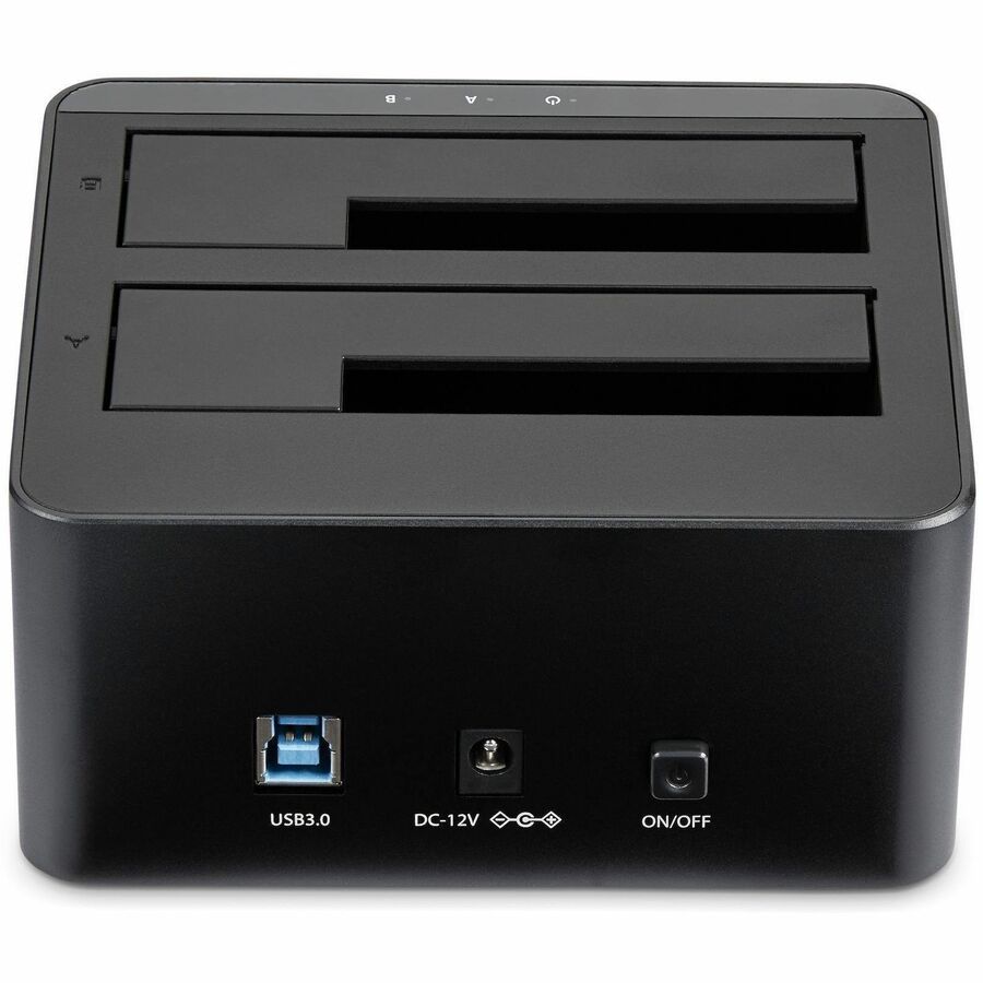 StarTech.com Dual-Bay USB 3.0 to SATA Hard Drive Docking Station, 2.5/3.5" SATA I/II/III, SSD/HDD Dock, USB Hard Drive Bays, Top-Loading — SDOCK2U33V