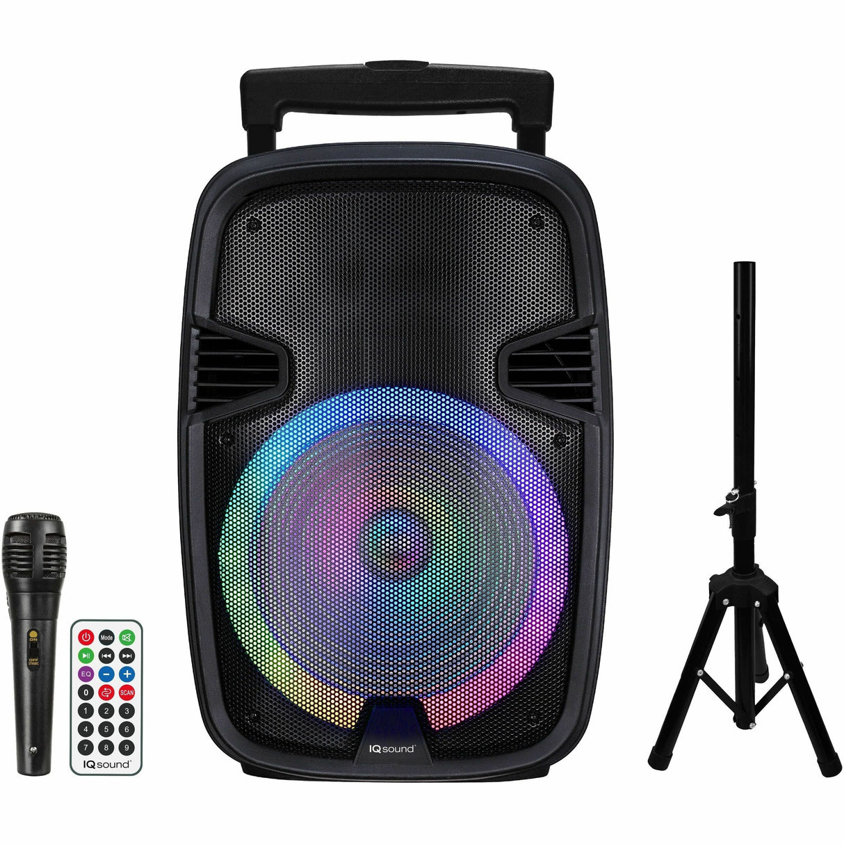 IQ Sound IQ-5715DJBT Portable Bluetooth Speaker System - 40 W RMS - Black — IQ-5715DJBT
