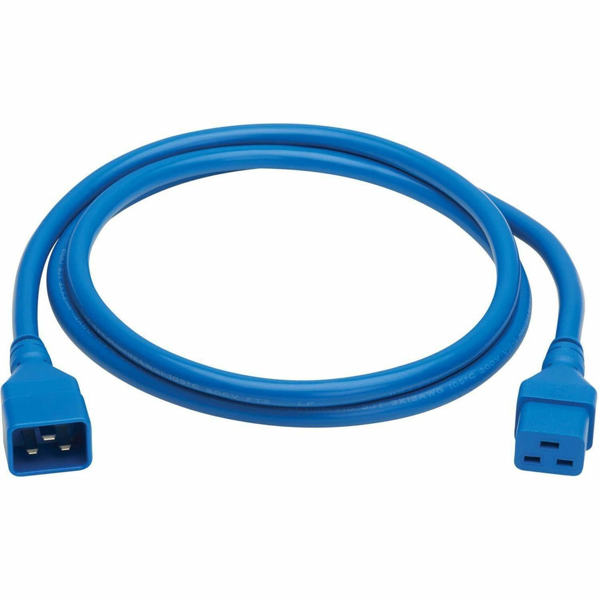 Eaton Tripp Lite Series Power Extension Cord, C20 to C19 - Heavy-Duty, 20A, 250V, 12 AWG, 6 ft. (1.8 m), Blue — P036-006-ABL