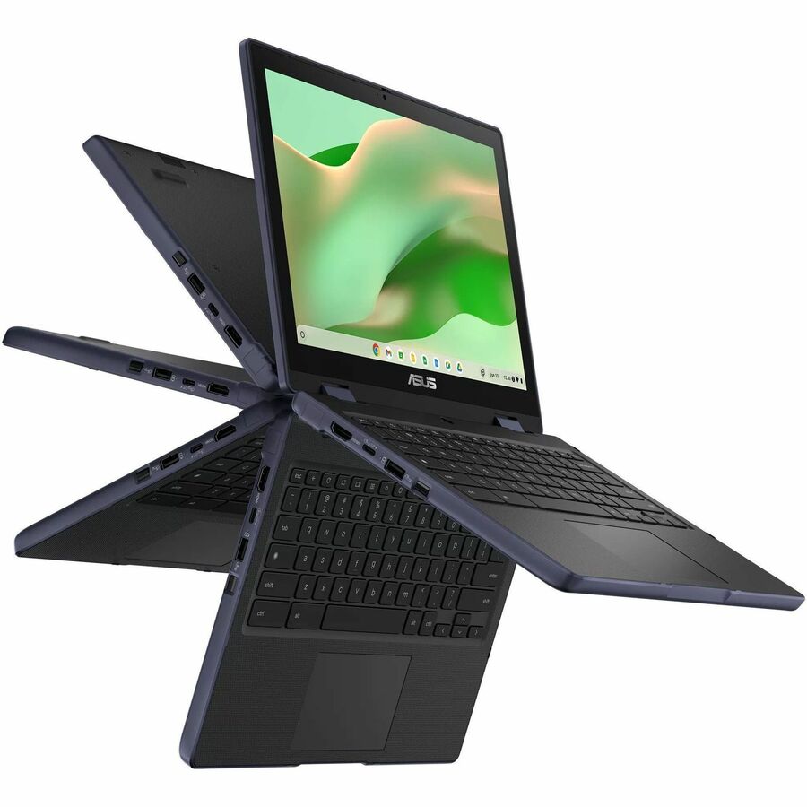 Asus Chromebook CR12 Flip CR1204FGA-YZ42T 12.2" Touchscreen Rugged Convertible 2 in 1 Chromebook - WUXGA - Intel N-Series N100 - 4 GB - 32 GB Flash Memory - Mineral Gray — CR1204FGA-YZ42T