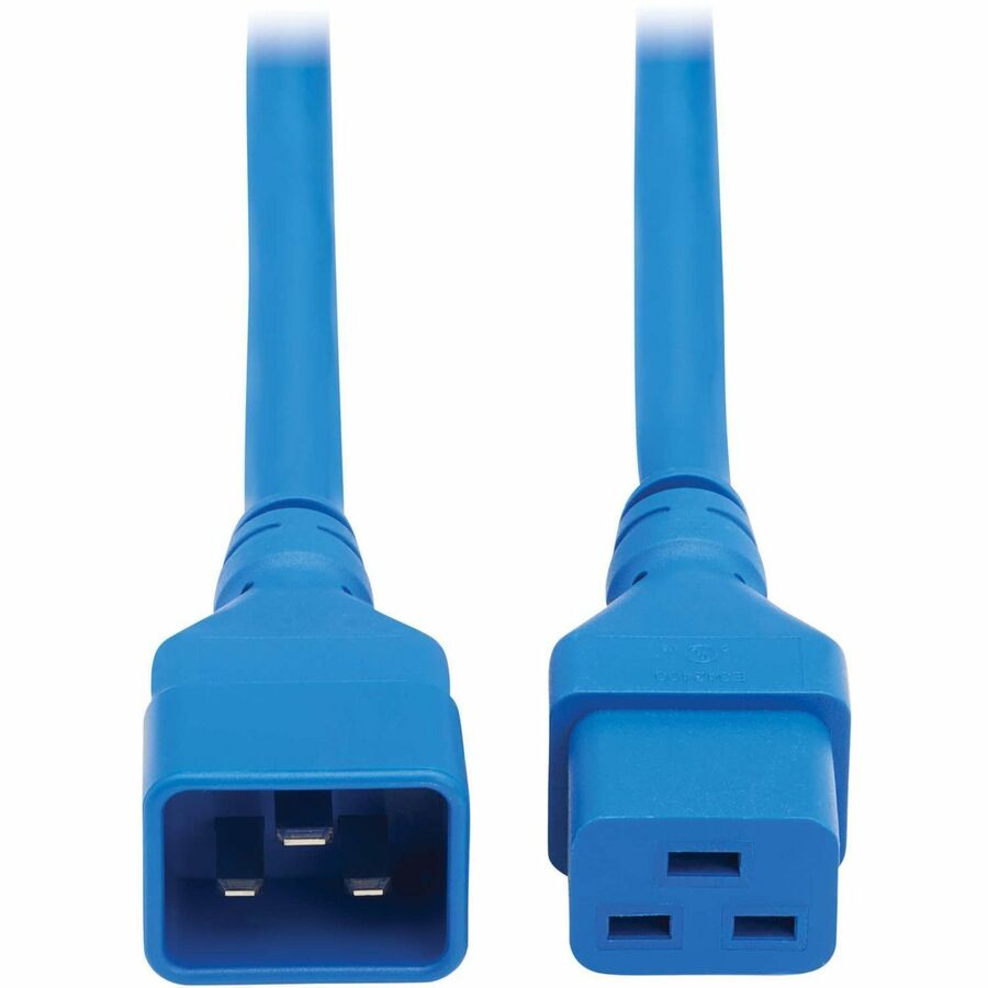 Eaton Tripp Lite Series Power Extension Cord, C20 to C19 - Heavy-Duty, 20A, 250V, 12 AWG, 6 ft. (1.8 m), Blue — P036-006-ABL