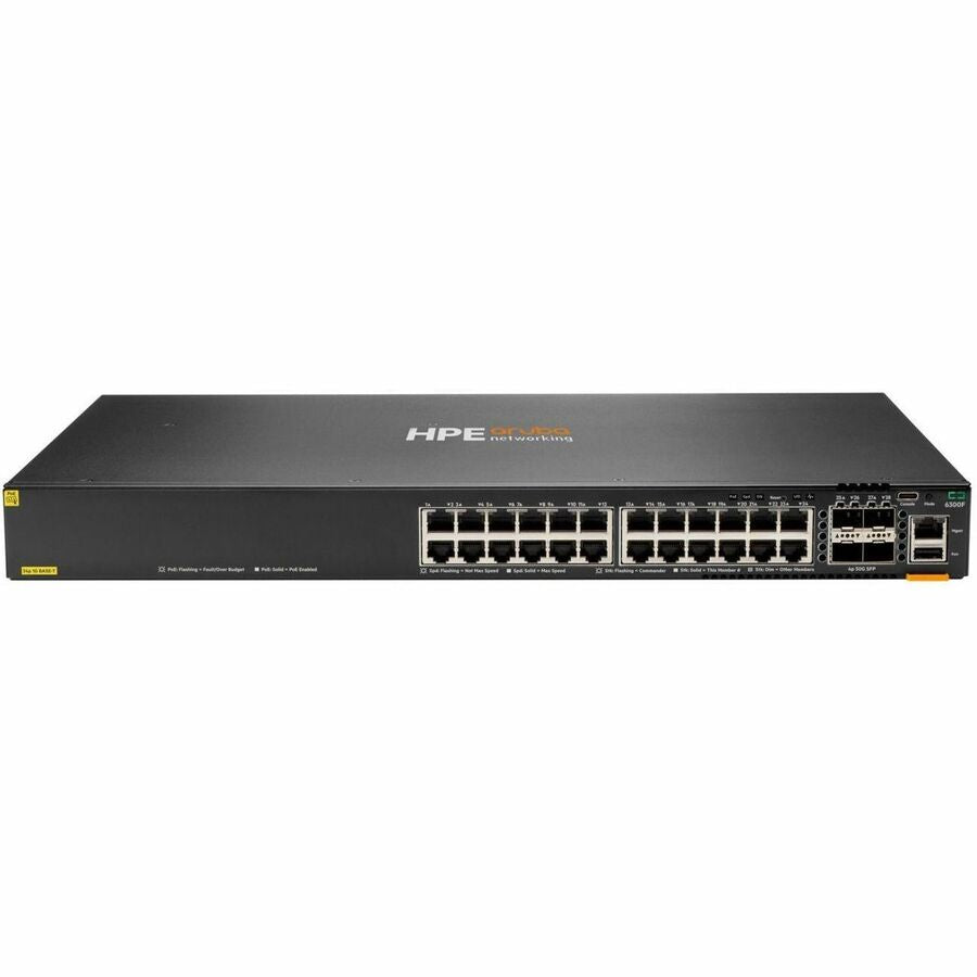 Aruba 6300F 24p 10M/100M/1G Class4 PoE 4p SFP56 50G TAA Switch — S0G96A#ABA