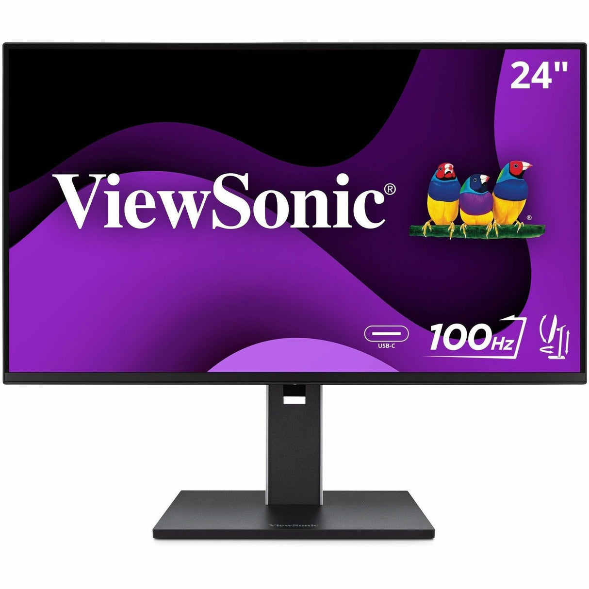 ViewSonic VG2452 24 Inch IPS 1080p Ergonomic Monitor with Tilt, Swivel, Pivot, Height Adjust, 100Hz, 5-Port USB Hub, HDMI, DisplayPort, and 65W USB C Inputs — VG2452
