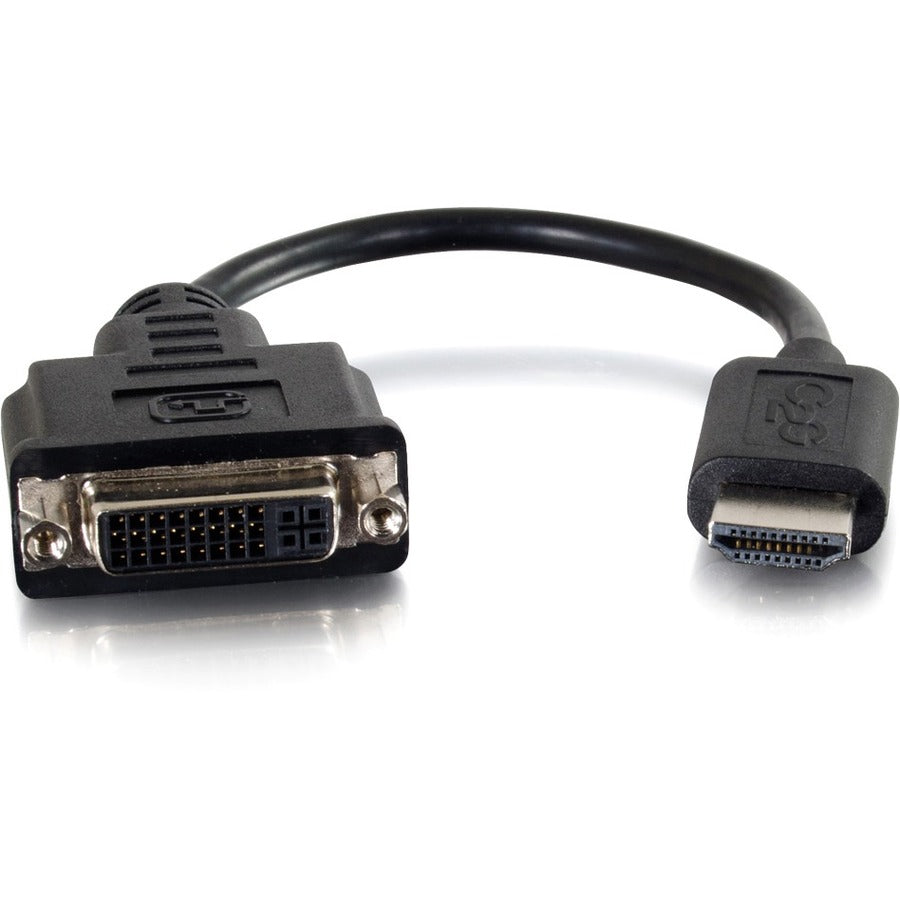 C2G 8in HDMI to DVI Adapter Converter Dongle - M/F Black — 41352