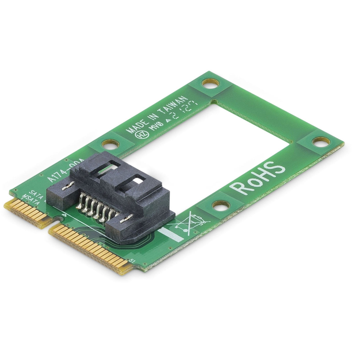 StarTech.com mSATA to SATA HDD / SSD Adapter â€" Mini SATA to SATA Converter Card — MSAT2SAT3