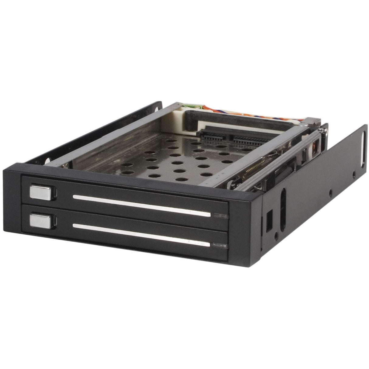 StarTech.com 2 Drive 2.5in Trayless Hot Swap SATA Mobile Rack Backplane - Storage bay adapter - black — HSB220SAT25B