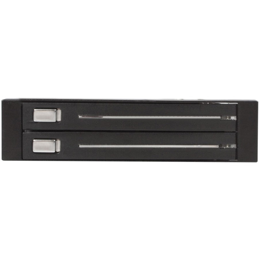 StarTech.com 2 Drive 2.5in Trayless Hot Swap SATA Mobile Rack Backplane - Storage bay adapter - black — HSB220SAT25B
