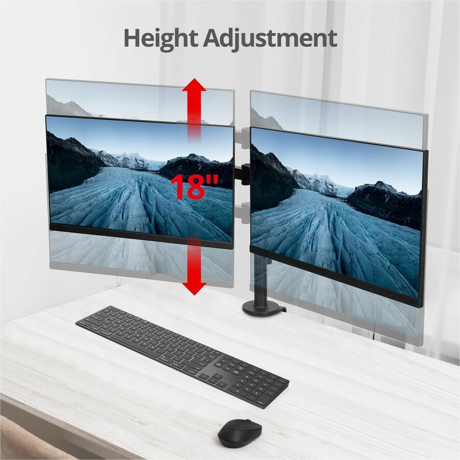 SIIG Articulating Dual Monitor Desk Mount - 13" to 27" — CE-MT0Q11-S1