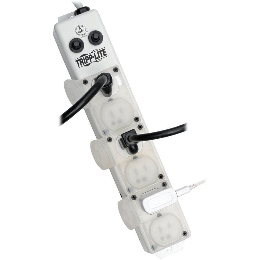 Eaton Tripp Lite Series Safe-IT UL 1363A Medical-Grade Power Strip for Patient-Care Vicinity, 6x 15A Hospital-Grade Outlets, Safety Covers, 7 ft. Cord — PS-607-HG-OEM