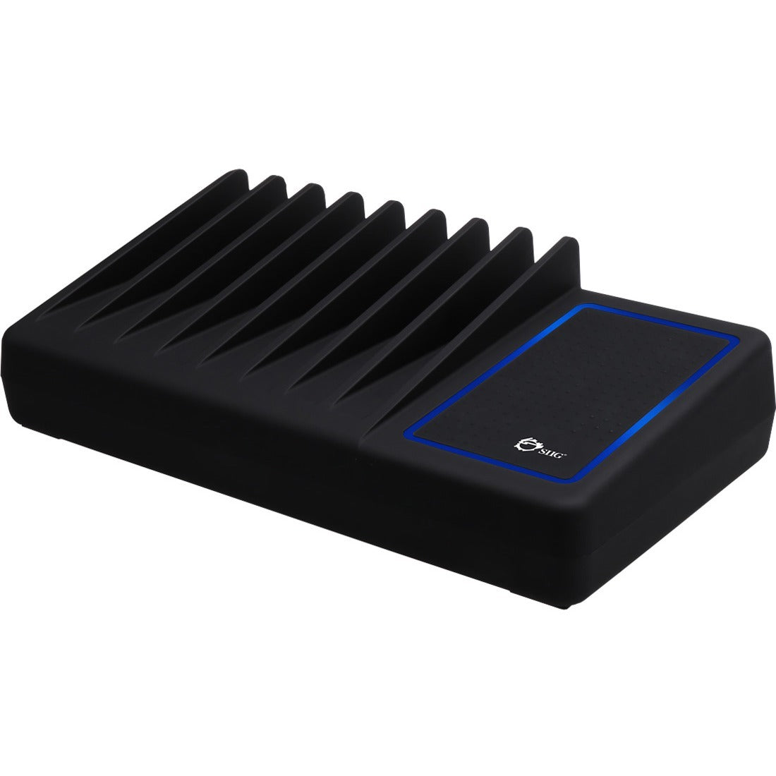 SIIG 10-Port USB Charging Station with Ambient Light Deck — AC-PW1314-S1