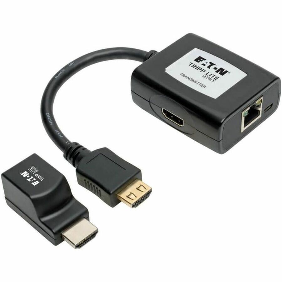 Eaton Tripp Lite Series HDMI over Cat5/6 Extender Kit, Transmitter/Receiver for Video/Audio, PoC, Up to 100 ft. (30 m), TAA — B126-1P1M-U-POC