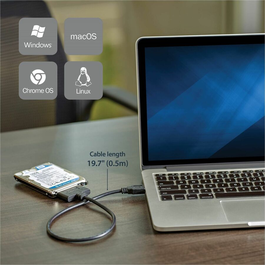 StarTech.com USB 3.1 (10Gbps) Adapter Cable for 2.5" SATA SSD/HDD Drives — USB312SAT3CB