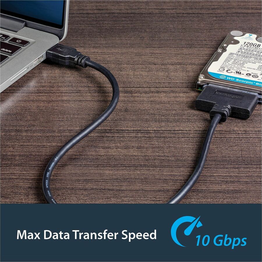 StarTech.com USB 3.1 (10Gbps) Adapter Cable for 2.5" SATA SSD/HDD Drives — USB312SAT3CB