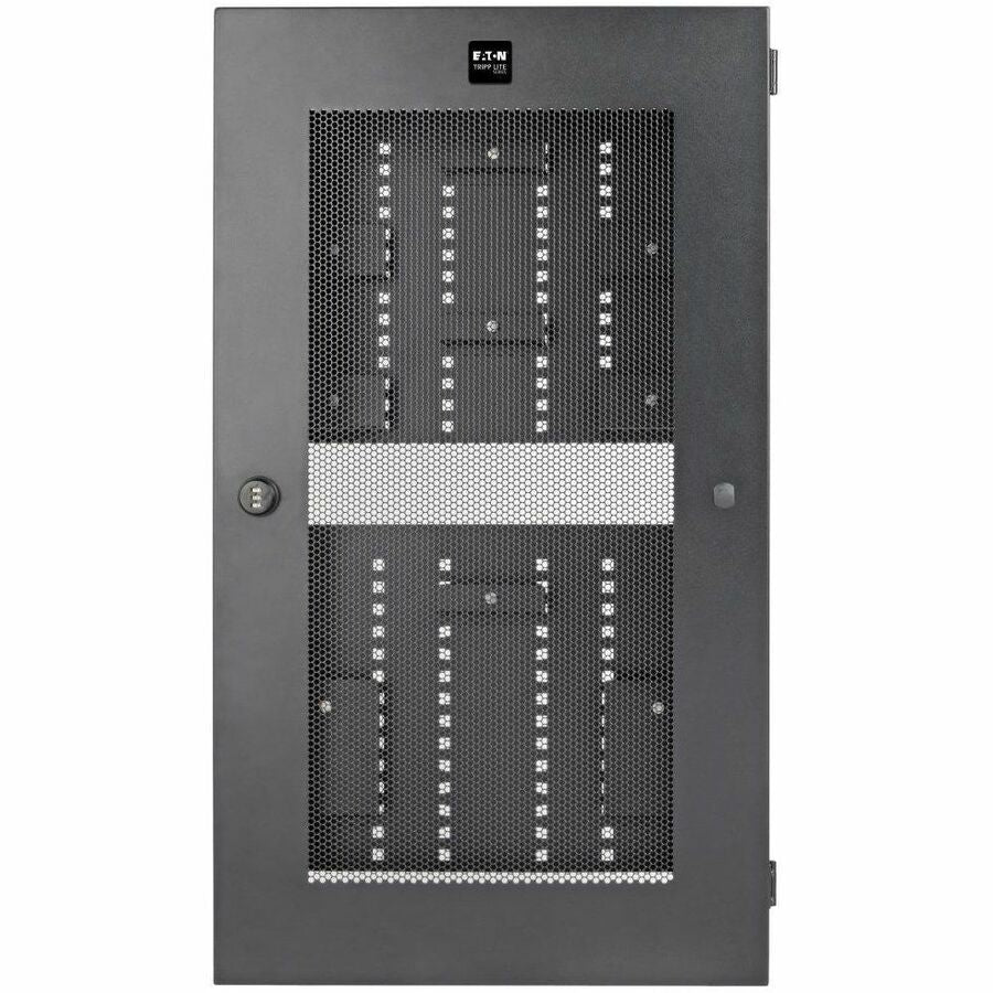 Eaton Tripp Lite Series SmartRack 3U Low-Profile Vertical-Mount Switch-Depth Wall-Mount Structured Wiring Enclosure, Adjustable Equipment Brackets — SRWF6UMOD