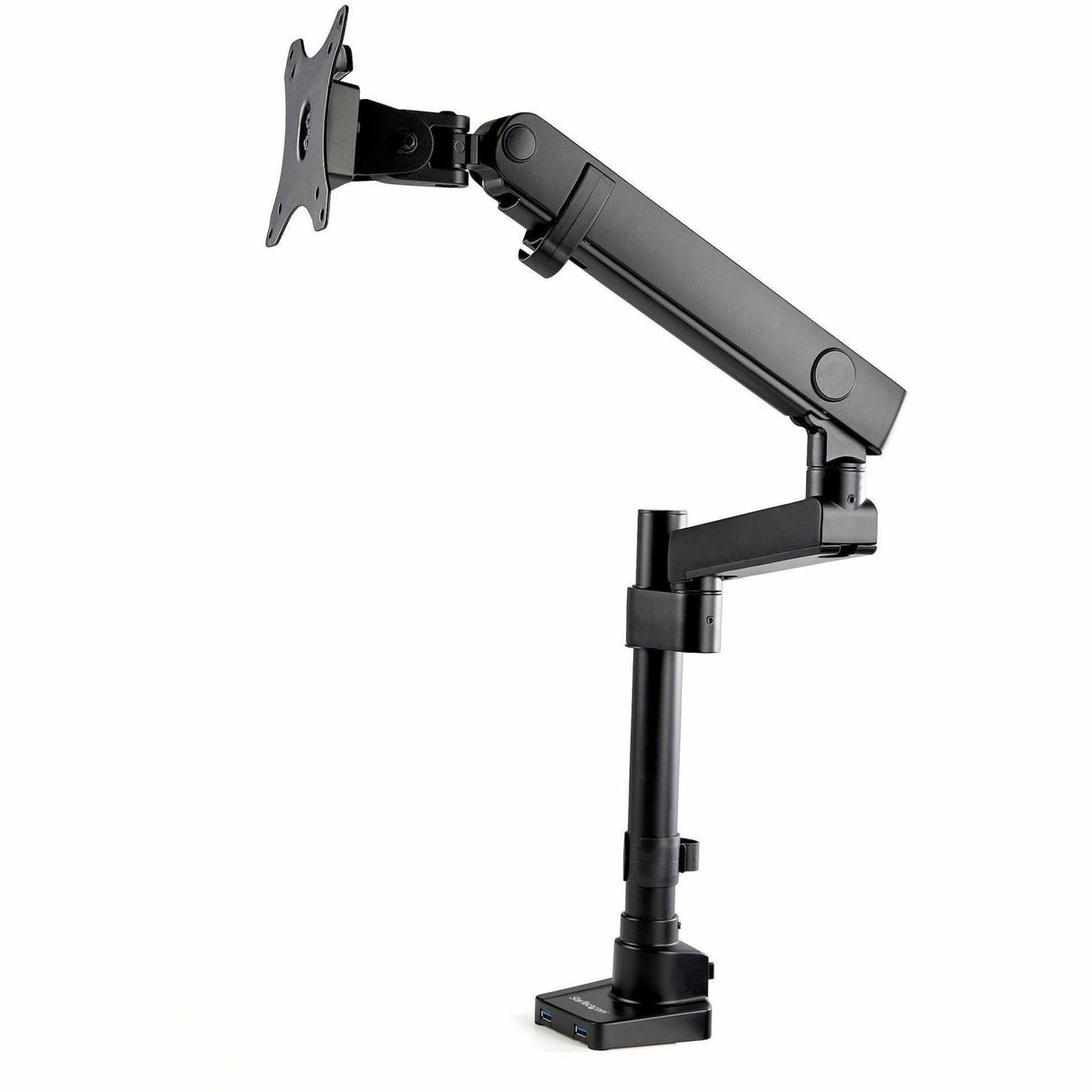 StarTech.com Desk Mount Monitor Arm with 2x USB 3.0 ports for VESA Display up to 34" (17.6lb/8kg), C-Clamp/Grommet, Mechanical Spring — ARMPIVOT2USB3