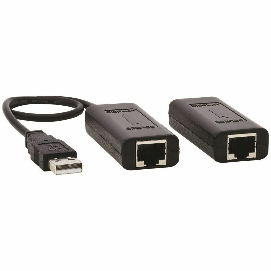Eaton Tripp Lite Series 1-Port USB over Cat5/Cat6 Extender Kit with Power over Cable - USB 2.0, Up to 164.04 ft. (50M), Black, TAA — B203-101-POC