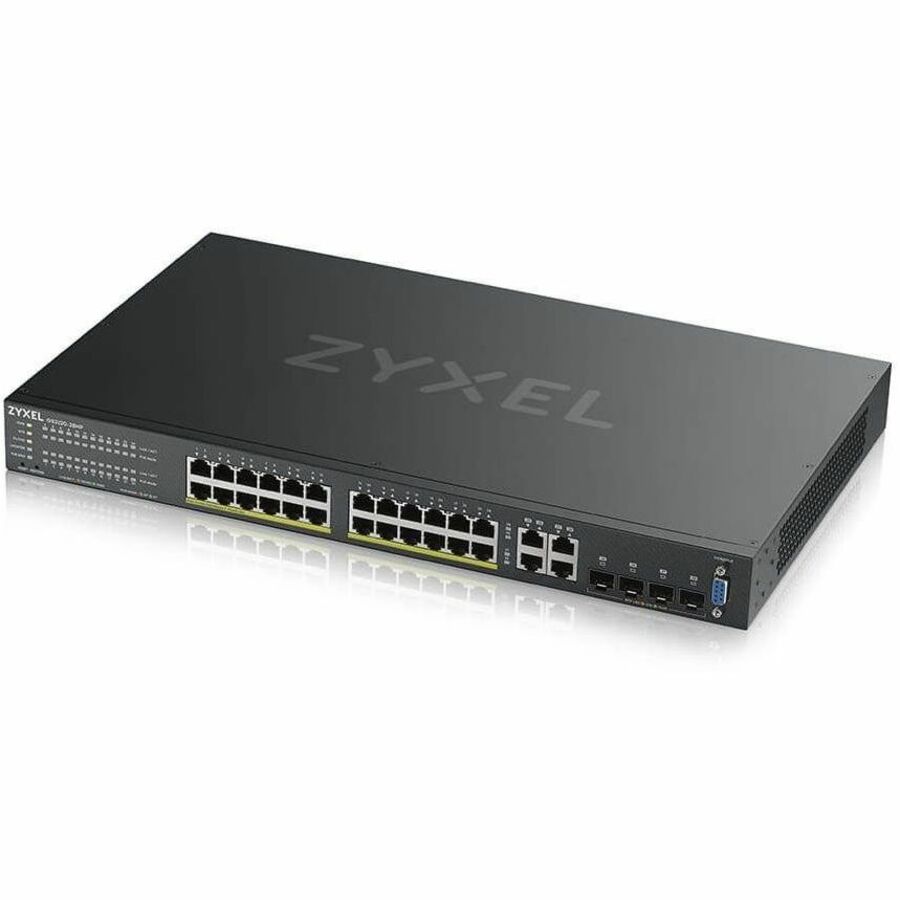 ZYXEL GS2220-28HP 24-Port Gigabit L2+ Managed and Nebula Pro Cloud Managed Switch | 24 PoE+ Ports at 375W with 4 SFP Uplinks — GS2220-28HP
