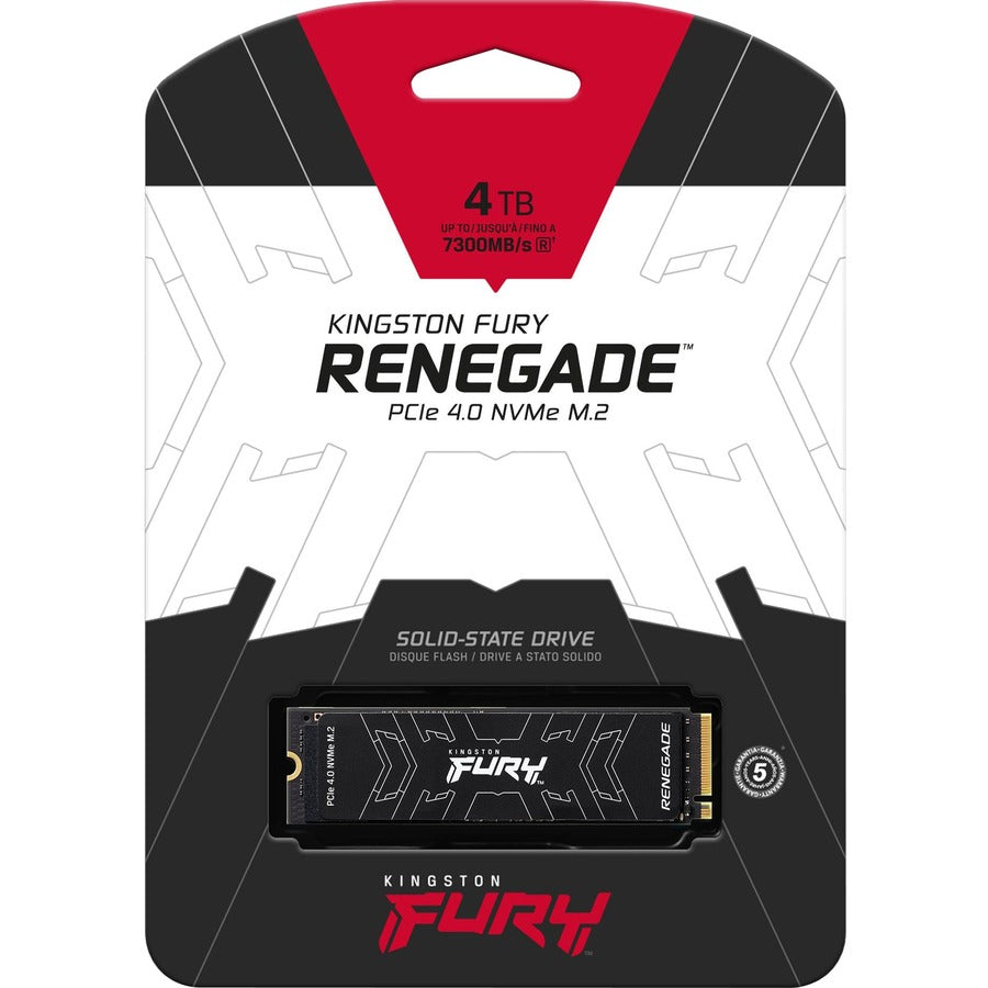Kingston FURY Renegade 4 TB Solid State Drive - M.2 2280 Internal - PCI Express NVMe (PCI Express NVMe 4.0 x4) — SFYRD/4000G