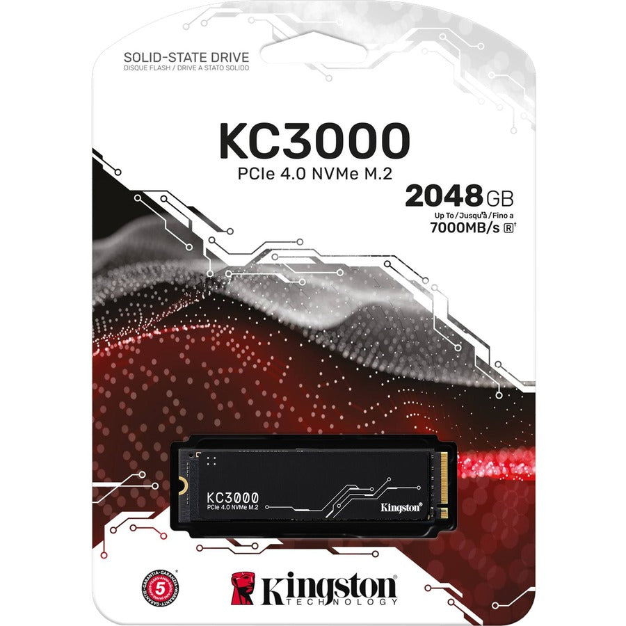Kingston KC3000 2 TB Solid State Drive - M.2 2280 Internal - PCI Express NVMe (PCI Express NVMe 4.0 x4) — SKC3000D/2048G