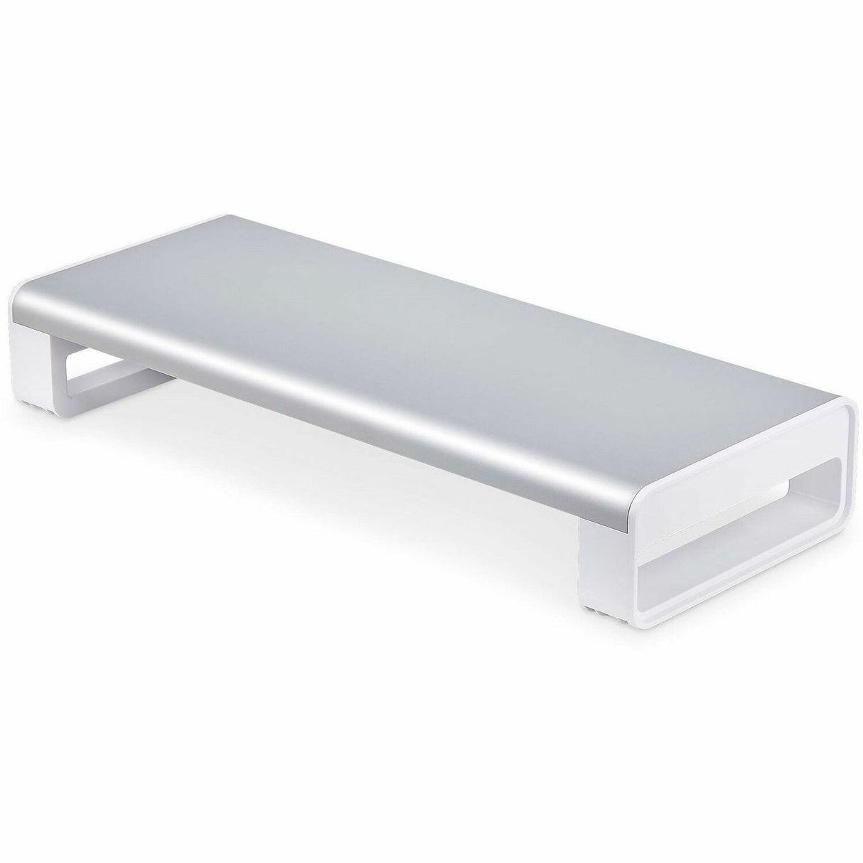 StarTech.com Ergonomic Monitor Riser Stand, Up to 33lb/15kg, Fixed height 3.5in/9cm, Desktop Computer Monitor/Laptop Riser, Steel Platform — 1MFSW-MONITOR-RISER