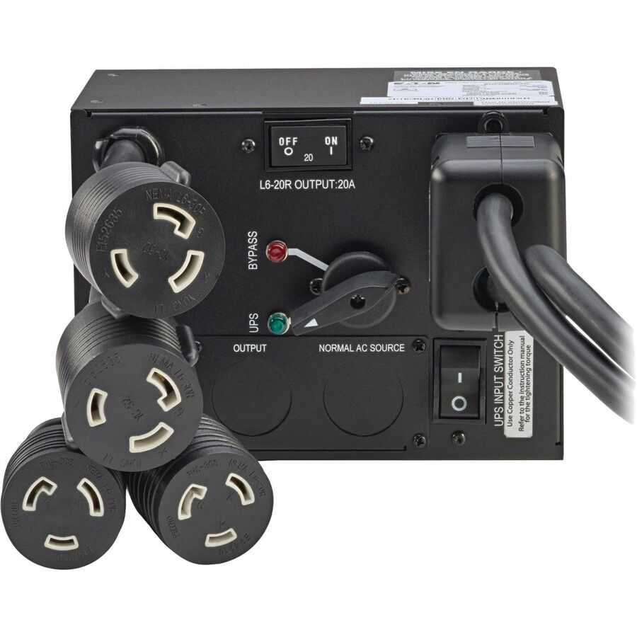Eaton Tripp Lite Series SmartOnline Maintenance Bypass for Select 5kVA to 6kVA SmartOnline UPS Systems, 2 L6-30R and 2 L6-20R Outlets, 0U, TAA — SUPDMBP6K