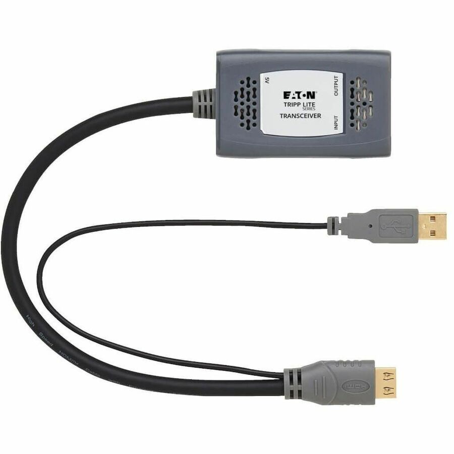 Eaton Tripp Lite Series HDMI over Cat6 Pigtail Receiver with Repeater, 4K 60 Hz, 4:4:4, Transceiver, HDCP 2.2, 230 ft. (70.1 m), TAA — B127U-110-PH