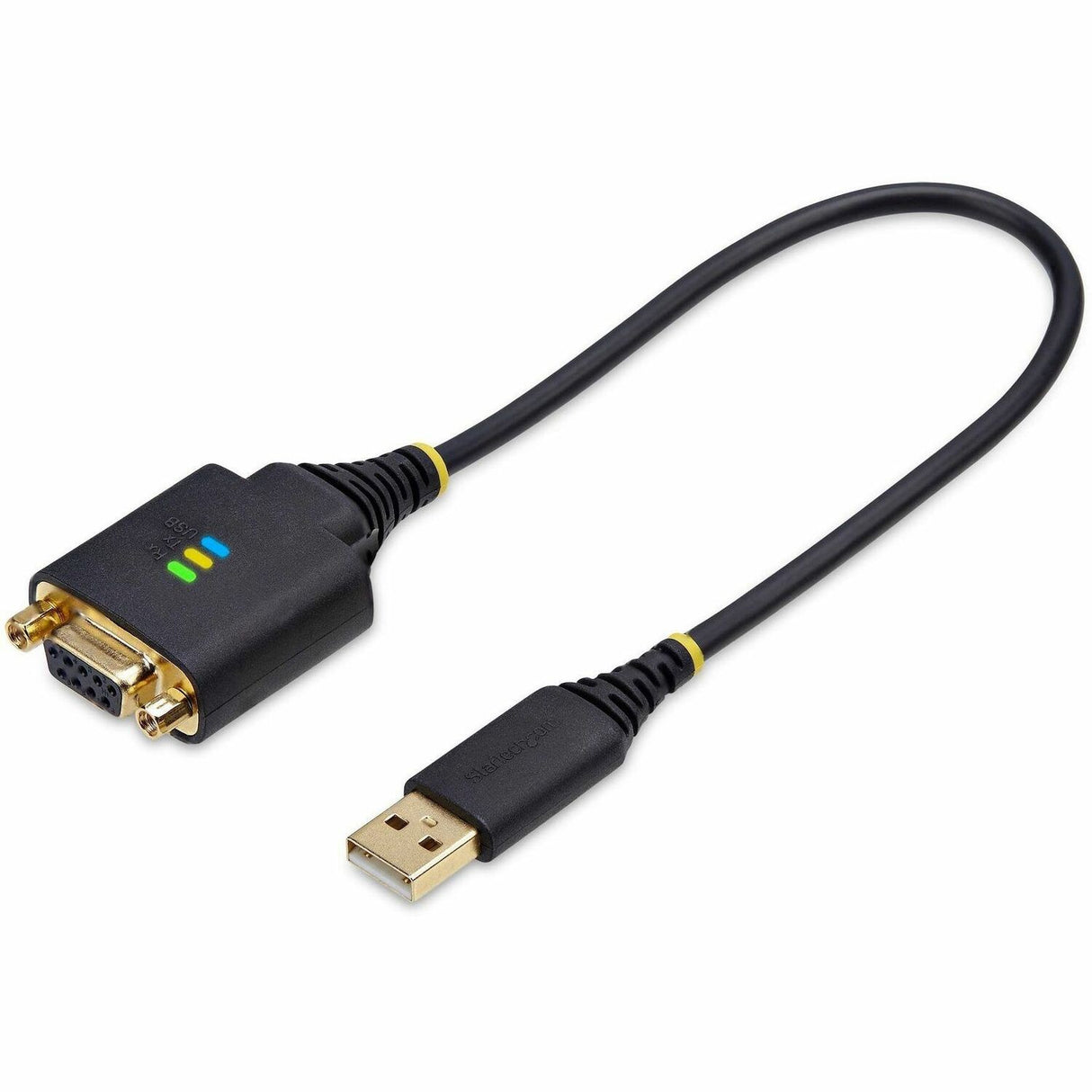 StarTech.com 1ft/30cm USB to Null Modem Serial Adapter Cable, COM Retention, FTDI, RS232, Changeable DB9 Nuts/Screws, Windows/macOS/Linux — 1P1FFCN-USB-SERIAL